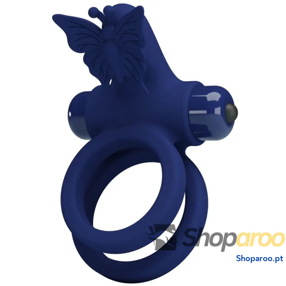 PRETTY LOVE - JAMELE ANEL DUPLO COM ESTIMULADOR DE VIBRAO E BORBOLETA AZUL