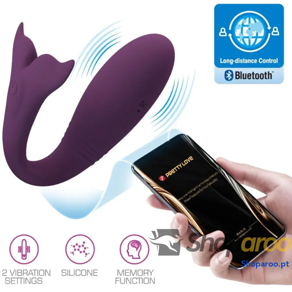 PRETTY LOVE JAYLEEN VIBRADOR APP CONTROLE REMOTO ROXO