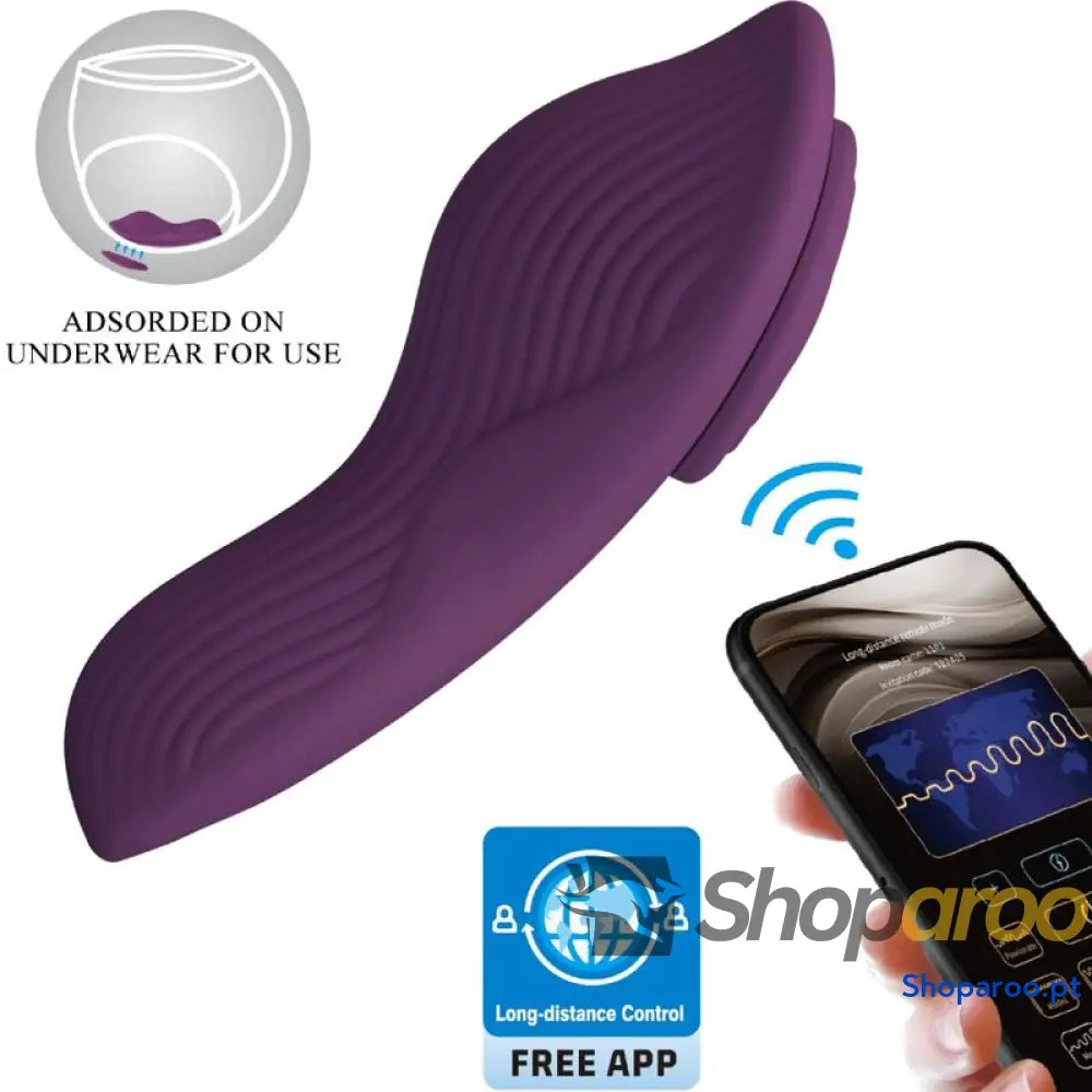 PRETTY LOVE MANE LAY ON MASSAGEADOR DE CLITÓRIS 10 VIBRAÇÕES CONTROLE REMOTO ROXO