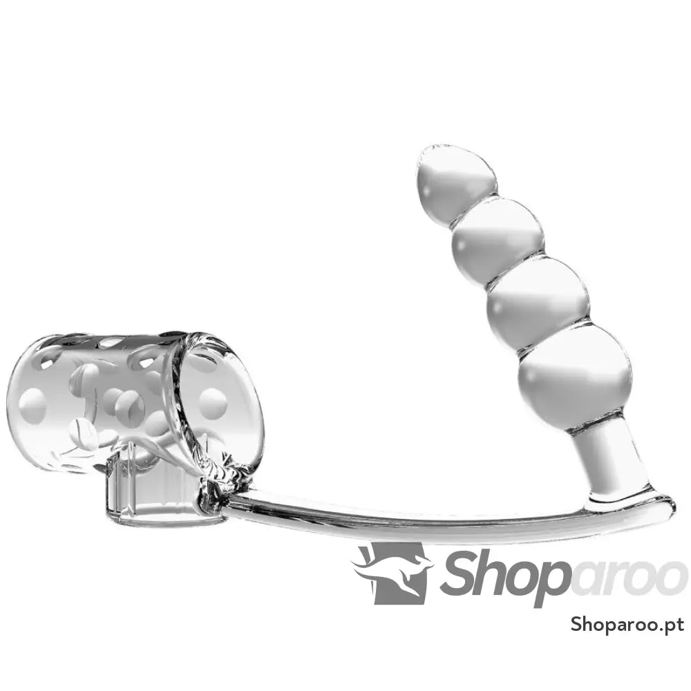 PRETTY LOVE - MANGA PARA PÊNIS COM PLUG ANAL TRANSPARENTE
