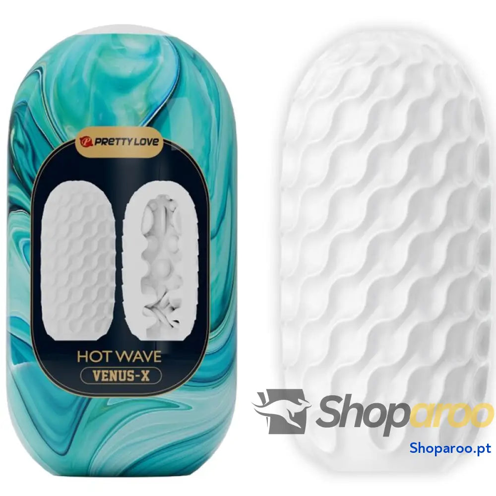 PRETTY LOVE - MASTURBADOR MASCULINO HOT WAVE SILICONE BRANCO