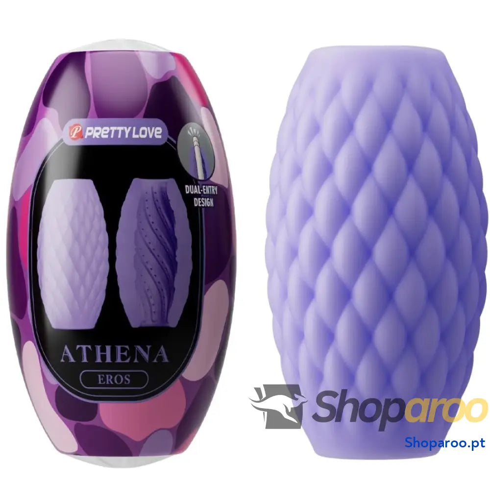 PRETTY LOVE - MASTURBADOR MASCULINO SILICONE ATHENA EROS ROXO