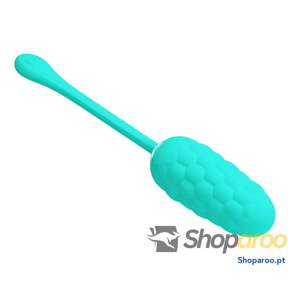 PRETTY LOVE OVO VIBRANTE COM TEXTURA MARINHA RECARREGVEL AQUA GREEN