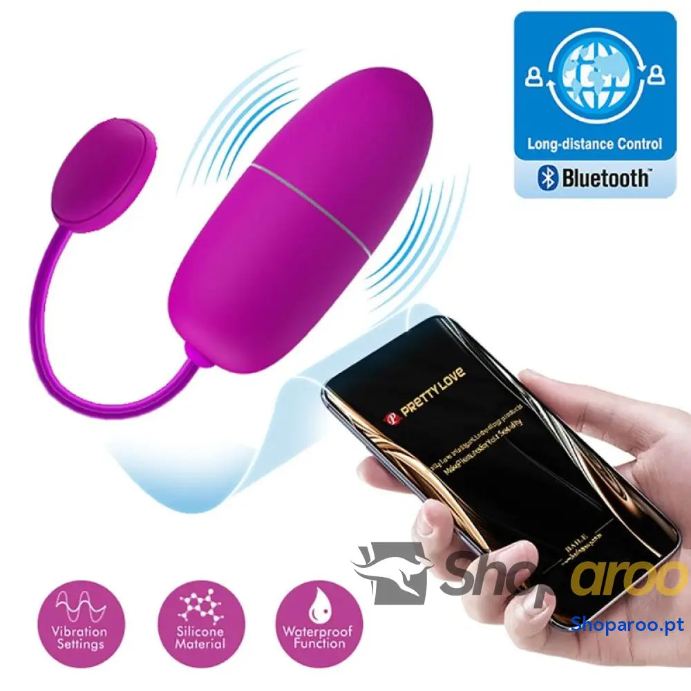 PRETTY LOVE - OVO VIBRANTE NINFA APP CONTROLADO ROXO