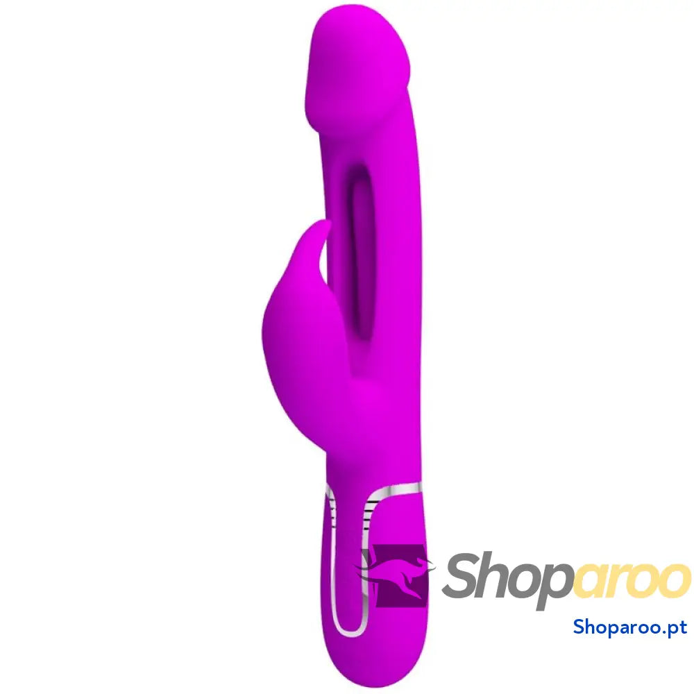 PRETTY LOVE - VIBRADOR COELHO DEJON 3 EM 1 MULTIFUNO FUCSIA