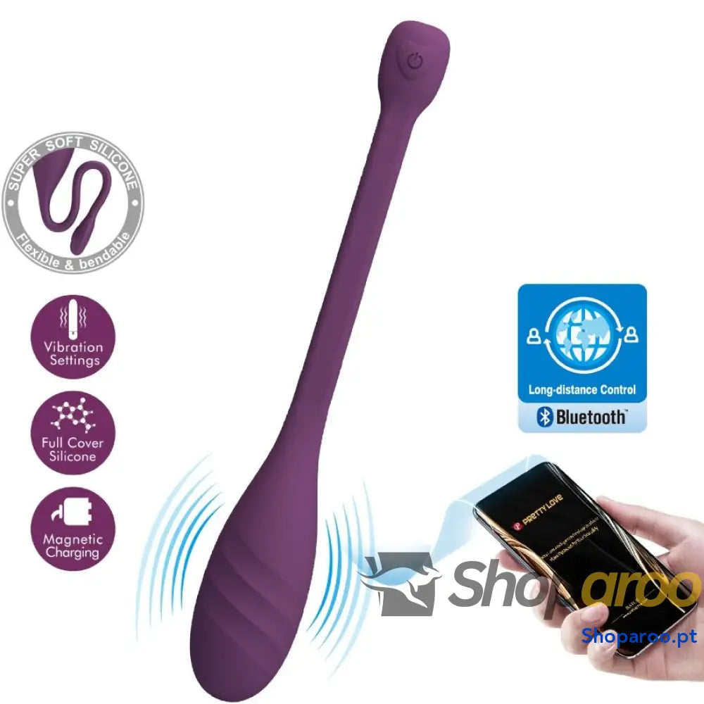 PRETTY LOVE - VIBRADOR CONTROLADO POR APLICATIVO LEVIATHAN ROXO