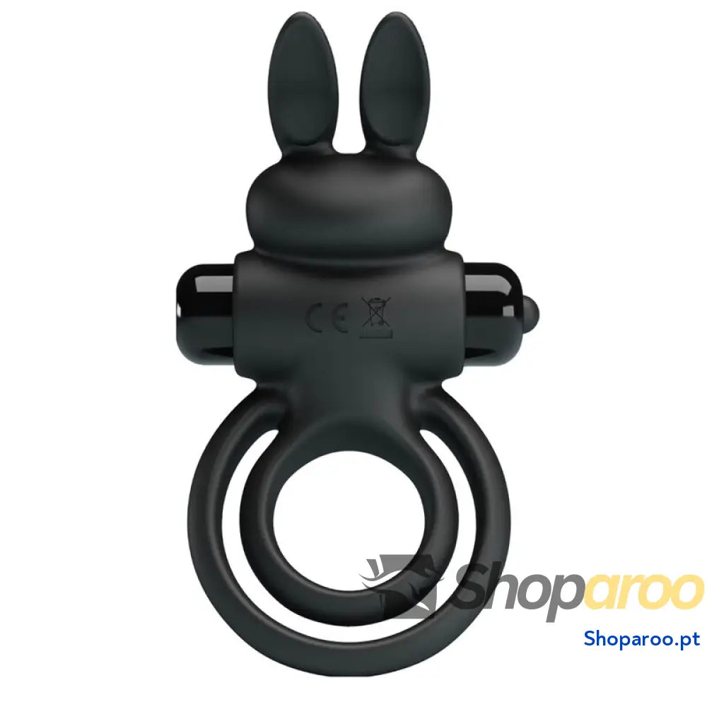 PRETTY LOVE - VIBRADOR III ANEL DE COELHO PARA PÊNIS PRETO