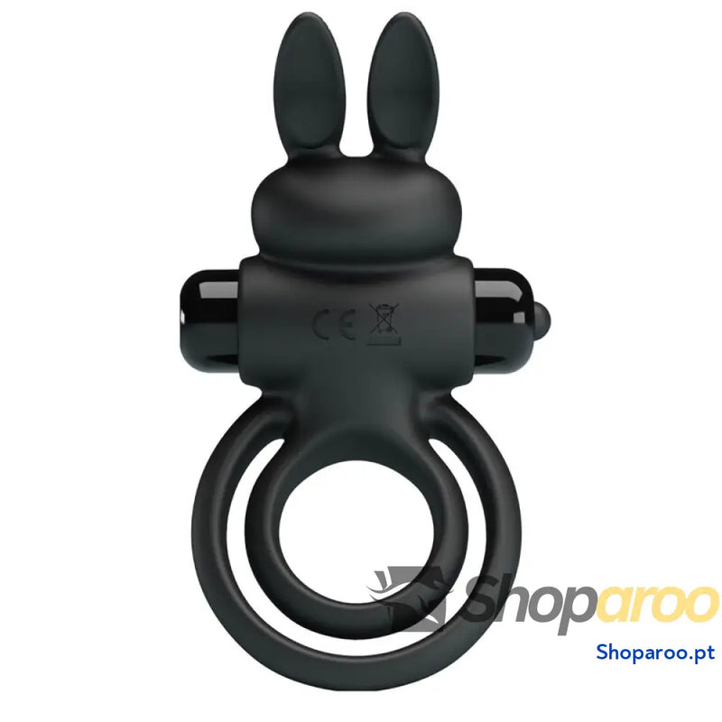 PRETTY LOVE - VIBRADOR III ANEL DE COELHO PARA PÊNIS PRETO