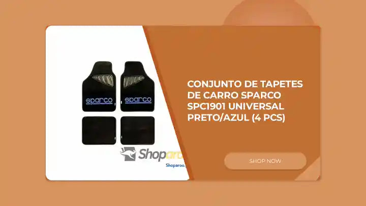Conjunto de Tapetes de Carro Sparco SPC1901 Universal Preto/Azul (4 pcs) by@Outfy