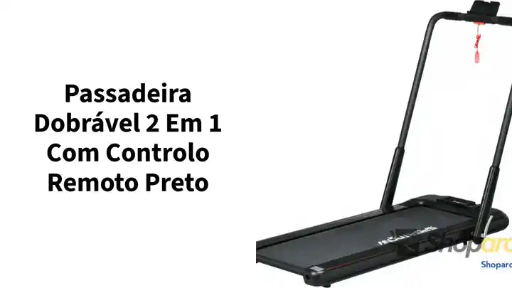 Passadeira Dobr&aacute;vel 2 em 1 com Controlo Remoto Preto by@Outfy