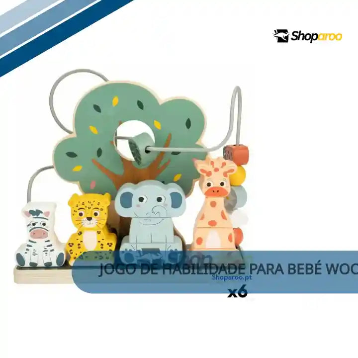 Jogo de Habilidade para Beb&eacute; Woomax animais 25 x 22 x 10 cm (6 Unidades) by@Outfy