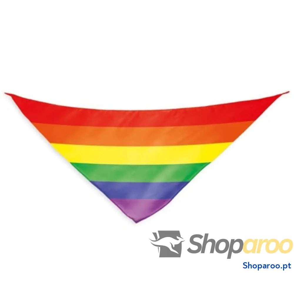 PRIDE CACHECOL TRIANGULAR DE ALGODÃO COM BANDEIRA DO ARCO ÍRIS