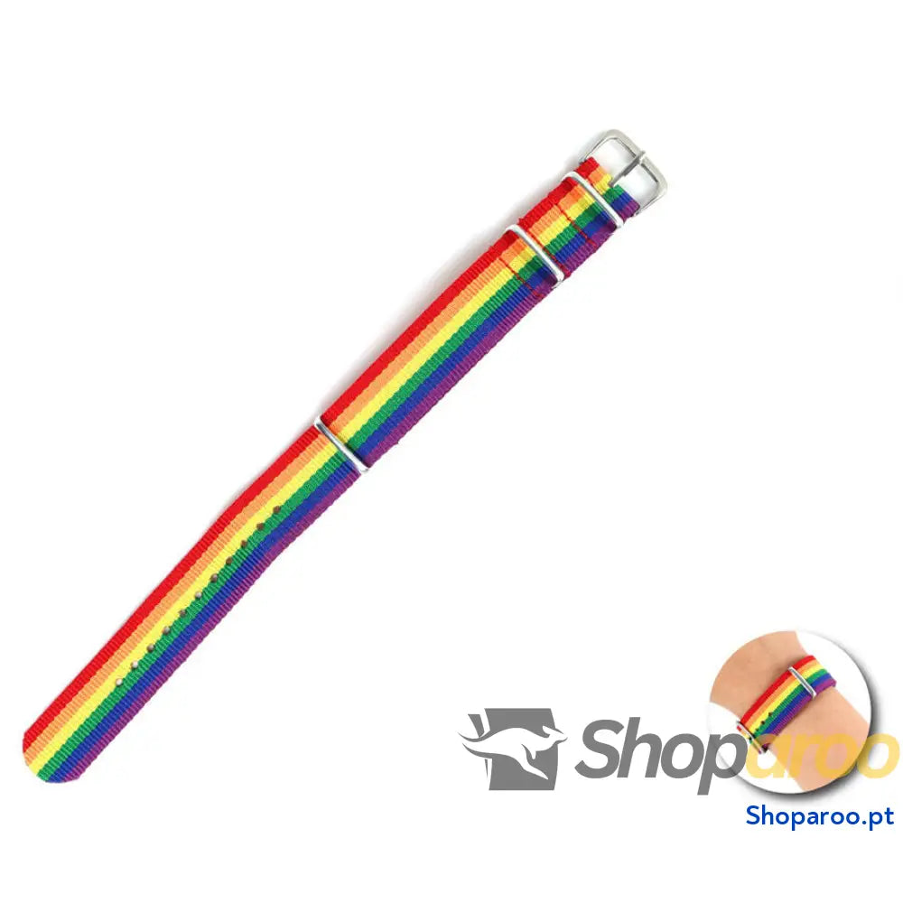 PRIDE - PULSEIRA DA BANDEIRA DO ARCO-ÍRIS