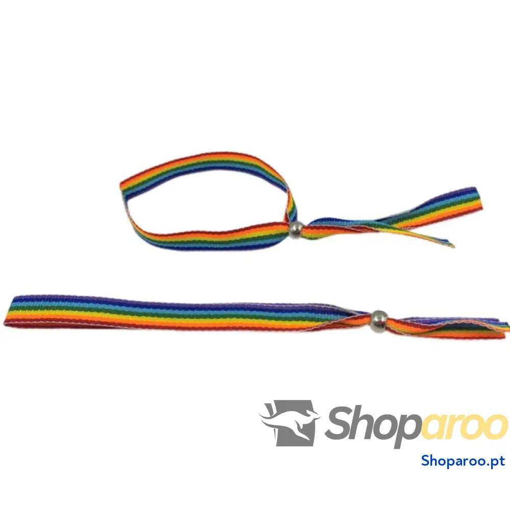 PRIDE - PULSEIRA DE BOLA DE PRATA BANDEIRA LGBT