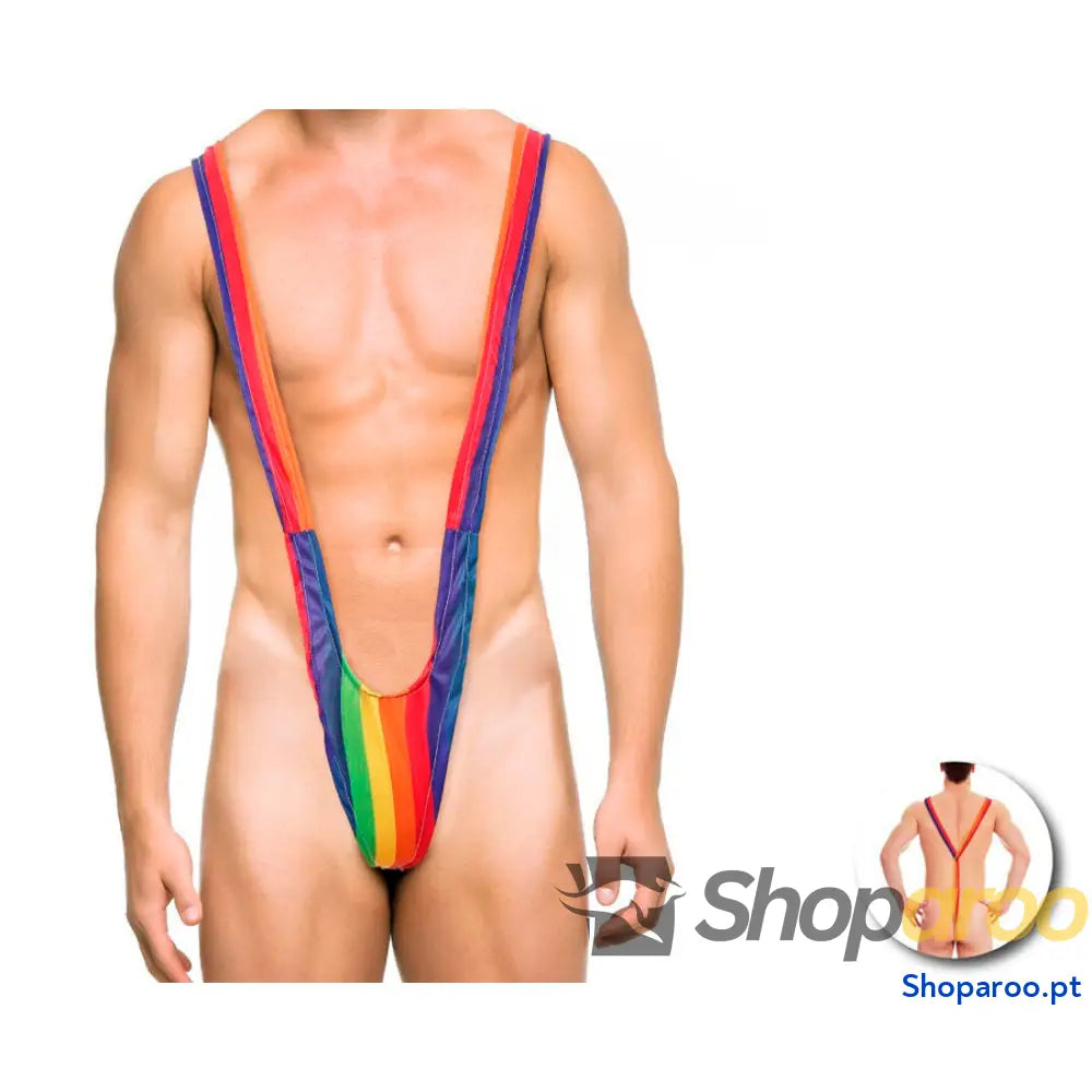 PRIDE - TRIQUÍNI MASCULINO COM BANDEIRA DO ARCO-ÍRIS