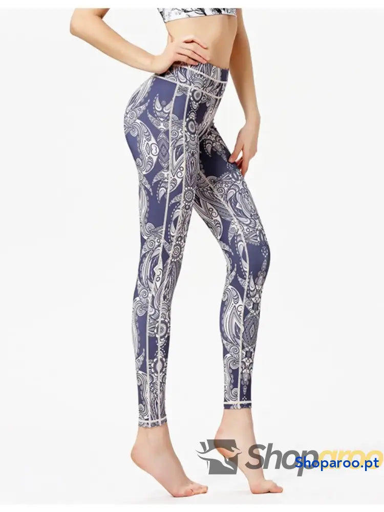 Printed Active High Waist Leggings