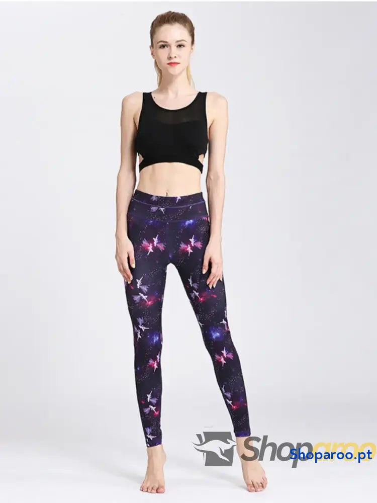Printed Active High Waist Leggings
