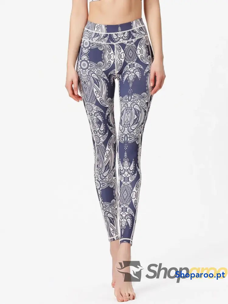 Printed Active High Waist Leggings