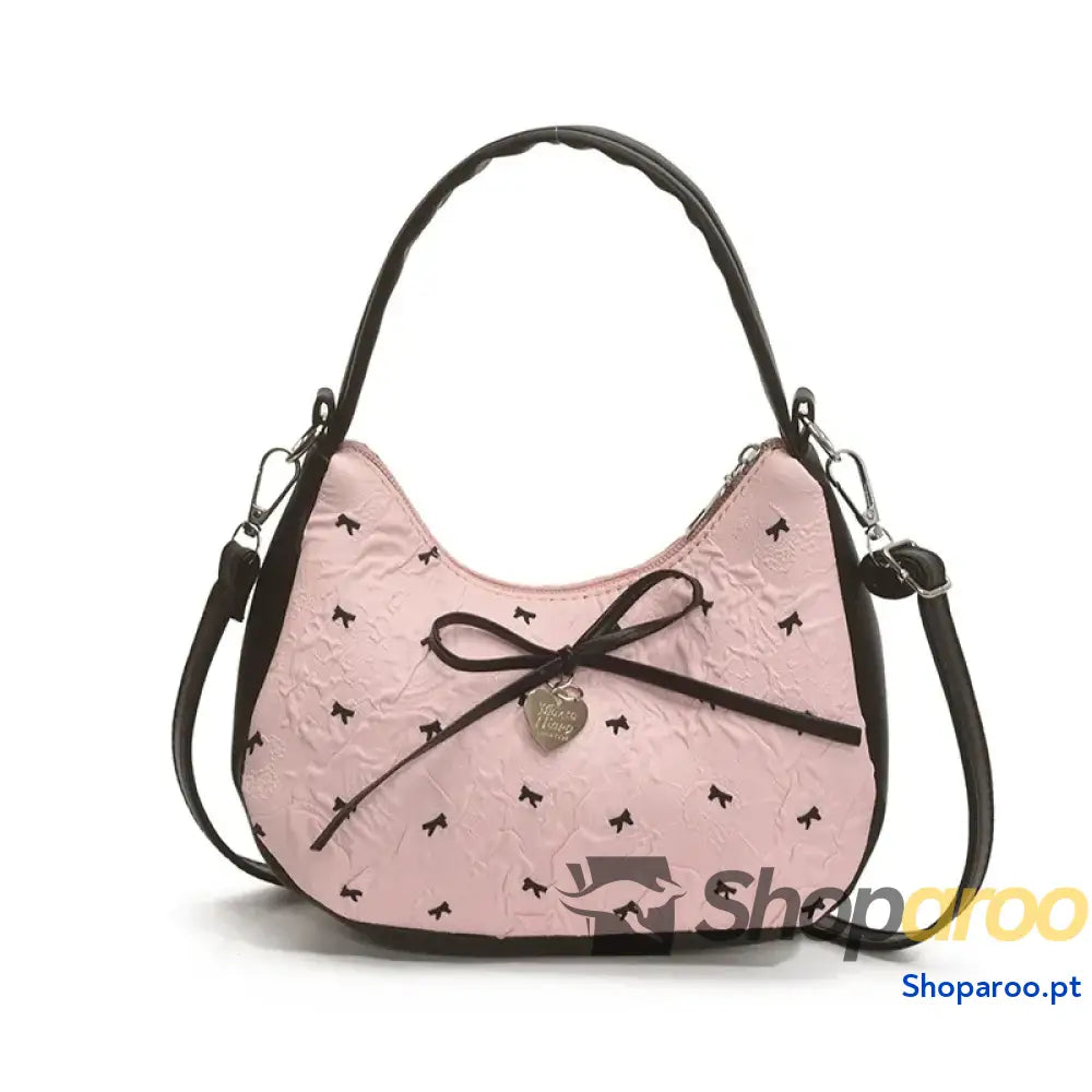 Printed Bow Shoulder Bag