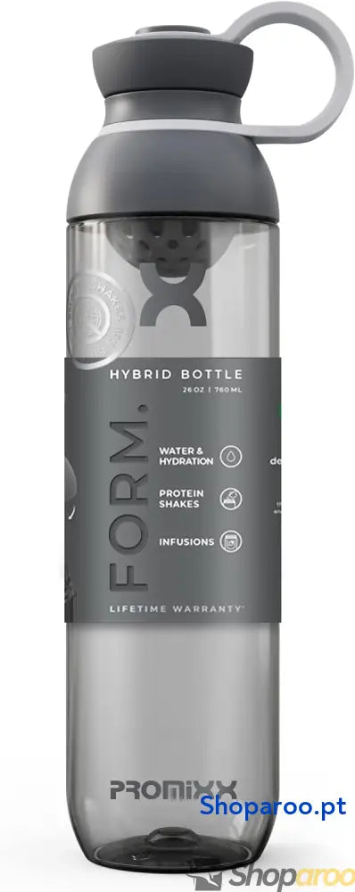 Garrafa misturadora Promixx FORM V2 para proteínas 760 ml cinzento