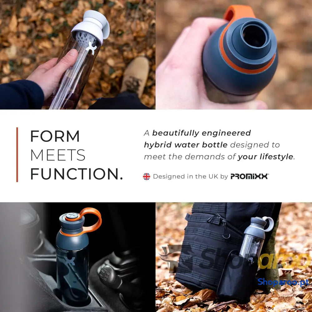 Garrafa misturadora Promixx FORM V2 para proteínas 760 ml cinzento