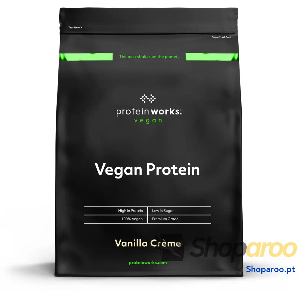 Protein Works Proteína vegana 100% A base de plantas sem glúten baixo em gorduras sabor 1 kg
