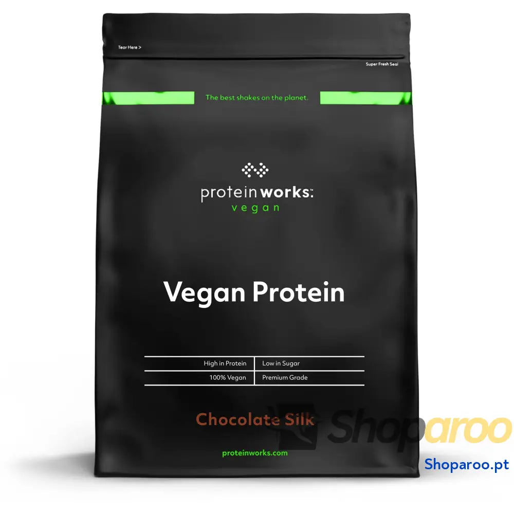 Protein Works Proteína vegana 100% A base de plantas sem glúten baixo em gorduras sabor 1 kg