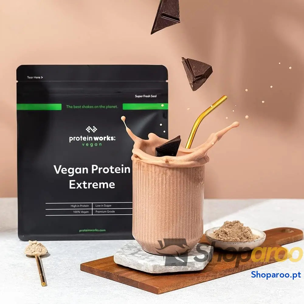 Protein Works Proteína vegana extrema 100% à base de plantas mistura 5 proteínas proteína vegetal em pó 57 liquidados