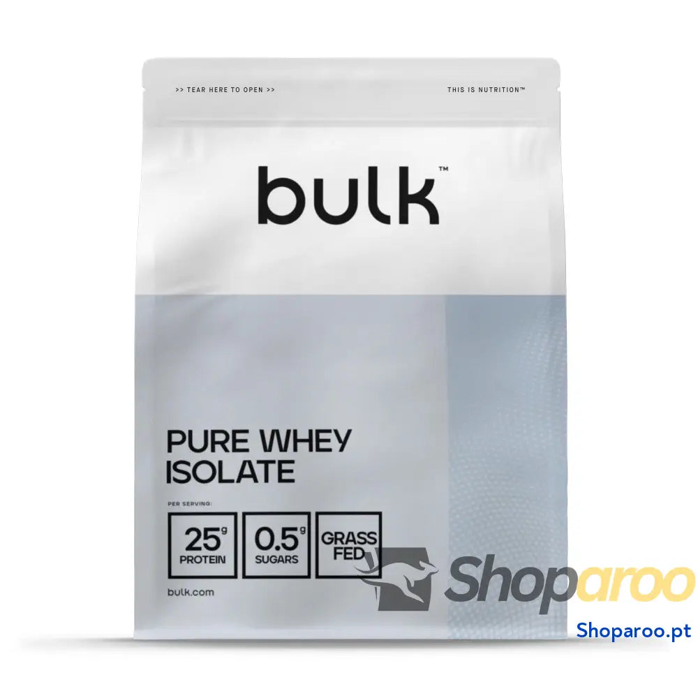 Proteína Isolada de Whey em Pó Sem Sabores Adicionados 500 g 16 Doses Baixo Teor Açúcar Gorduras para aumentar a massa
