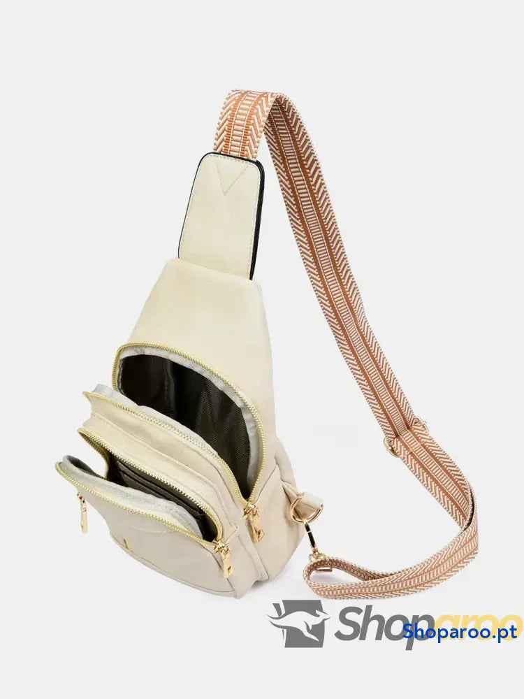 PU Leather Adjustable Strap Crossbody Bag