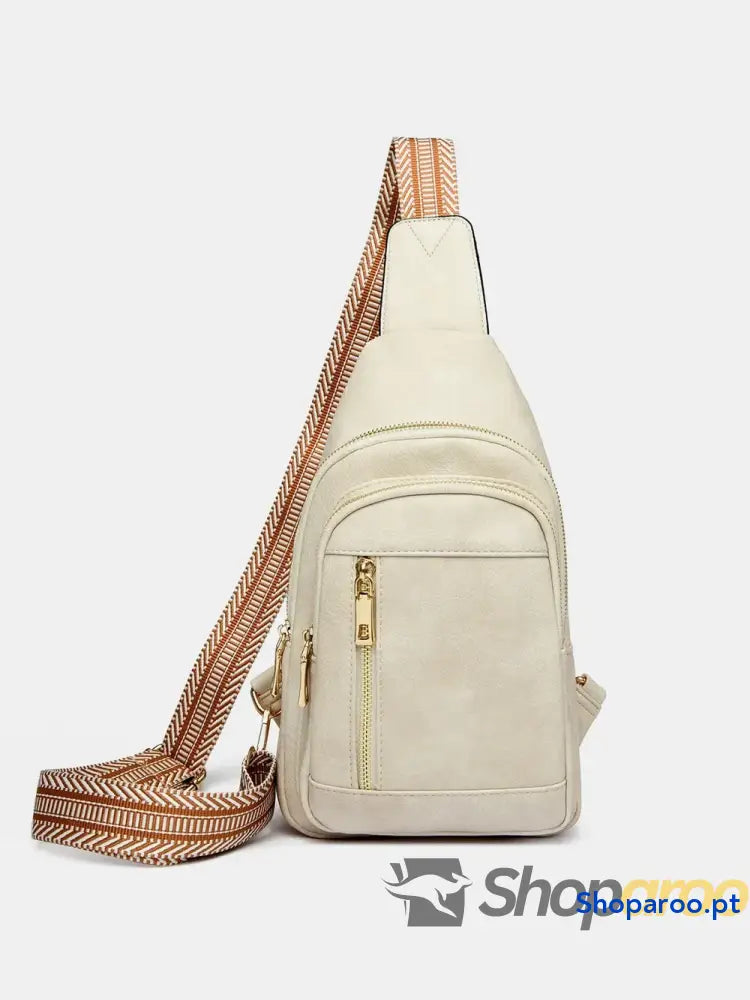 PU Leather Adjustable Strap Crossbody Bag