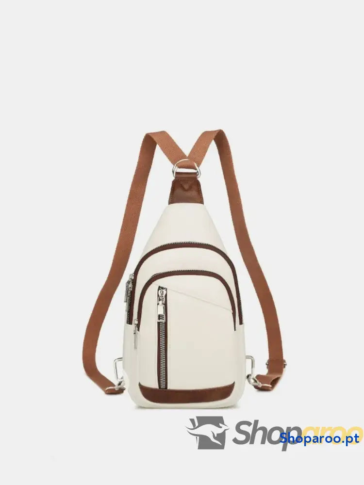 PU Leather Crossbody Bag with Two Detachable Strap