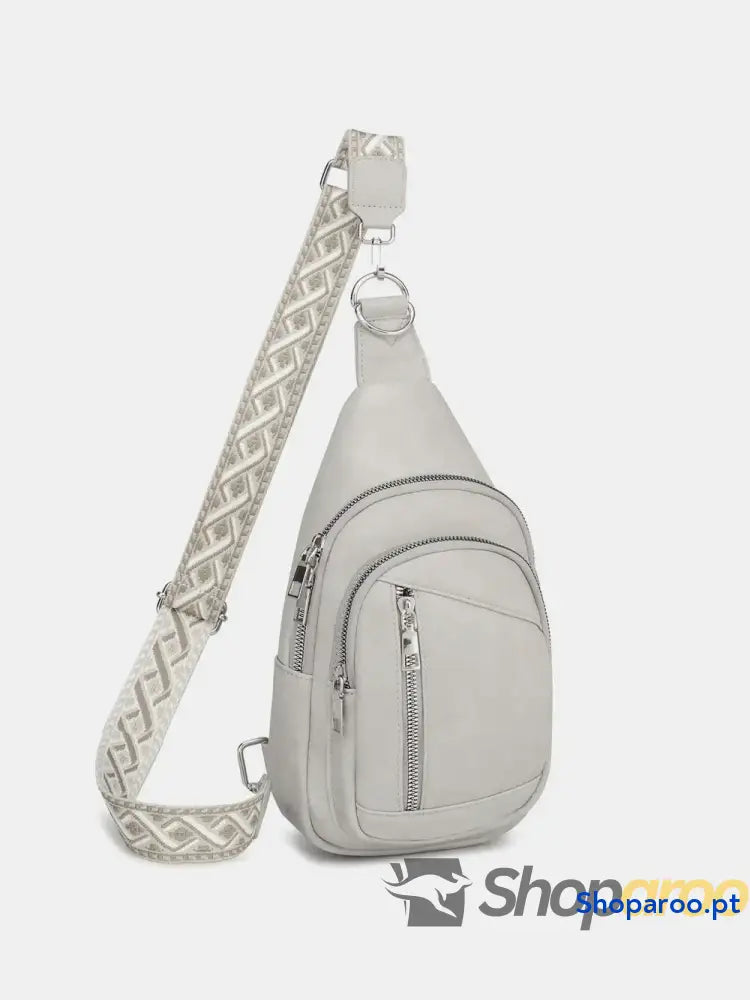 PU Leather Crossbody Bag with Two Detachable Strap