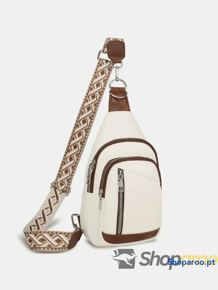 PU Leather Crossbody Bag with Two Detachable Strap
