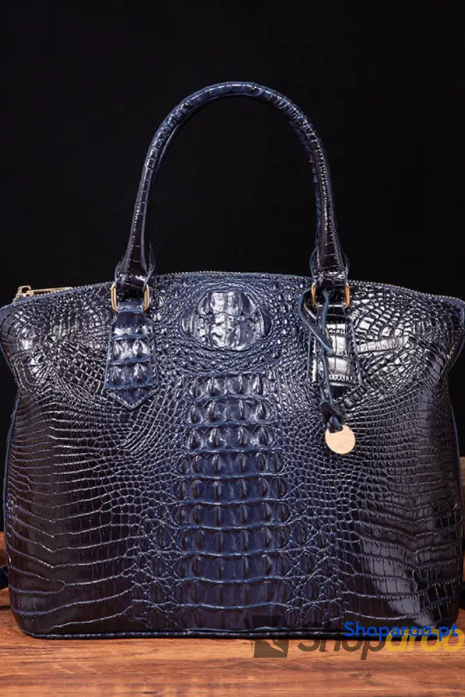 Bolsa média em pele PU com forro poliéster