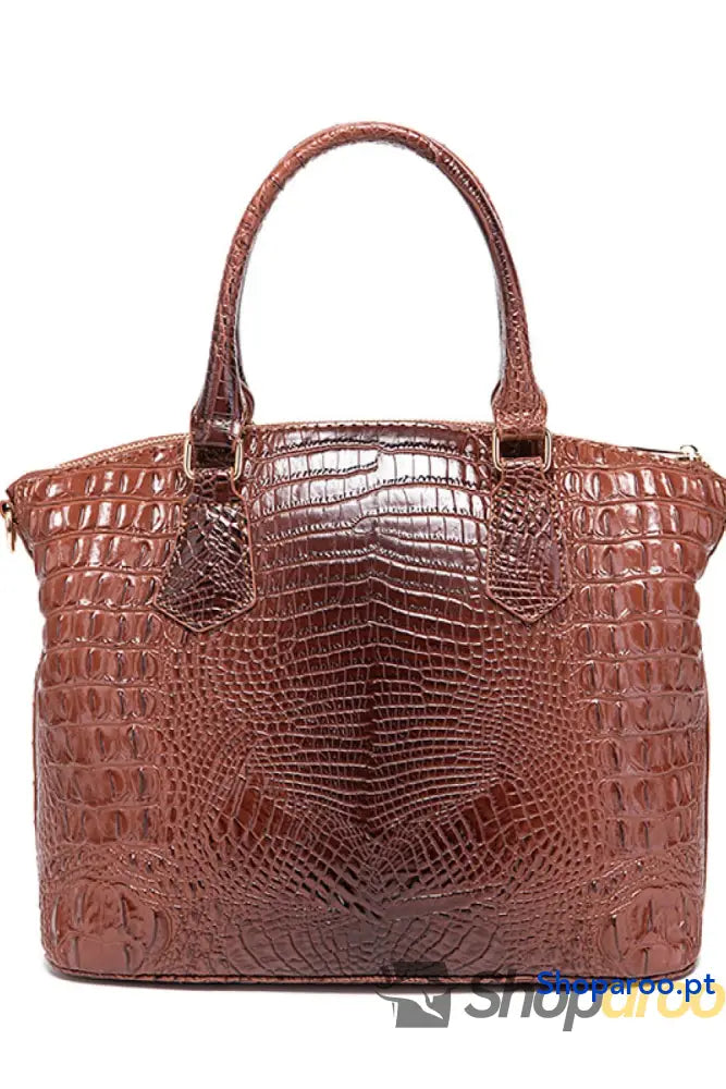 Bolsa média em pele PU com forro poliéster
