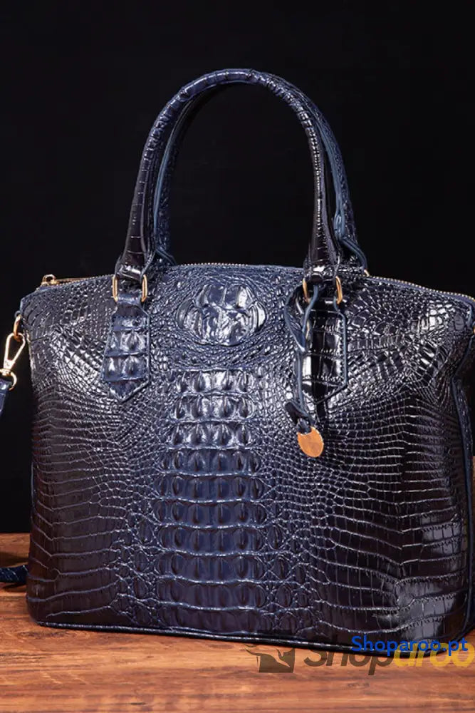 Bolsa média em pele PU com forro poliéster