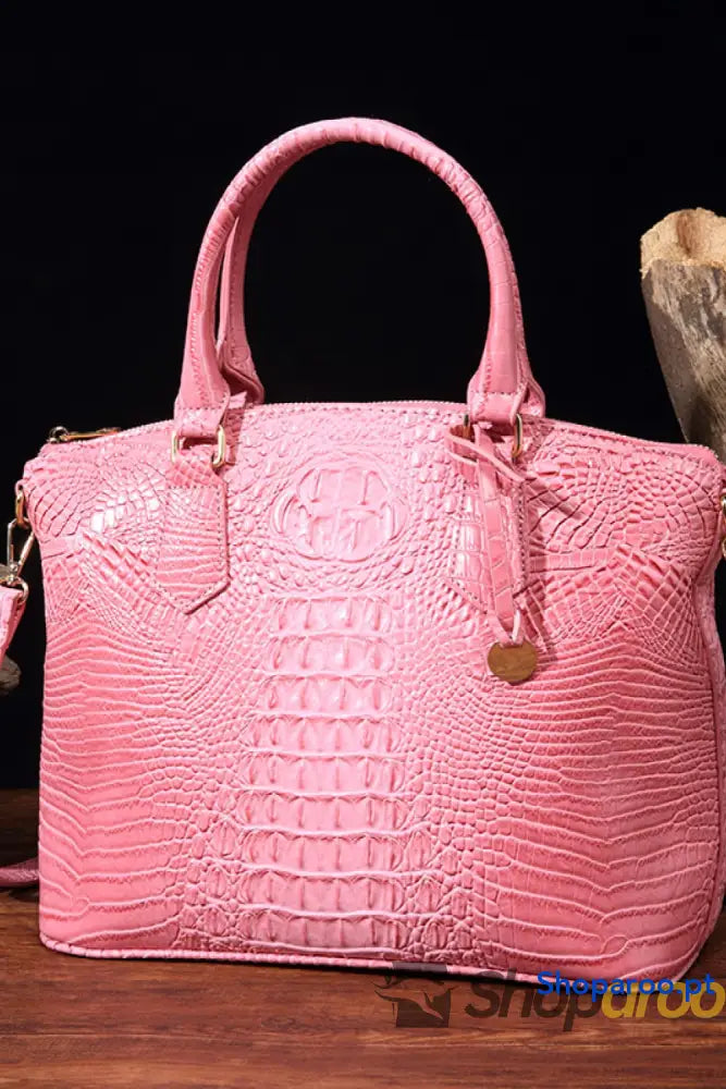 Bolsa média em pele PU com forro poliéster
