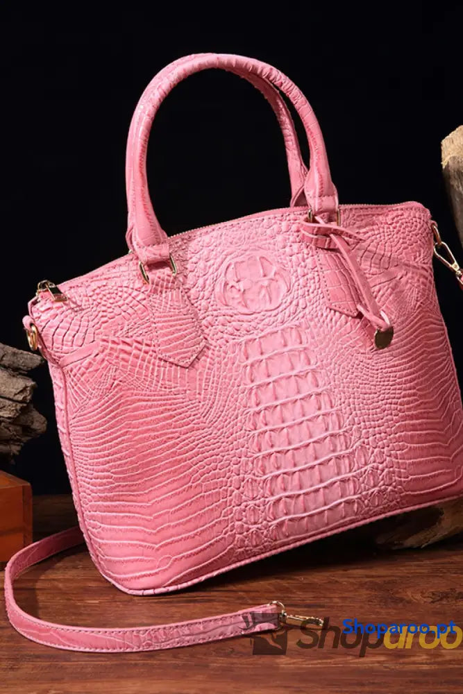 Bolsa média em pele PU com forro poliéster