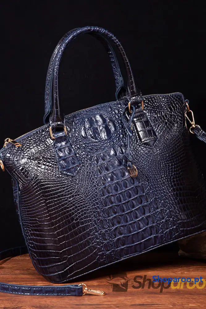 Bolsa média em pele PU com forro poliéster