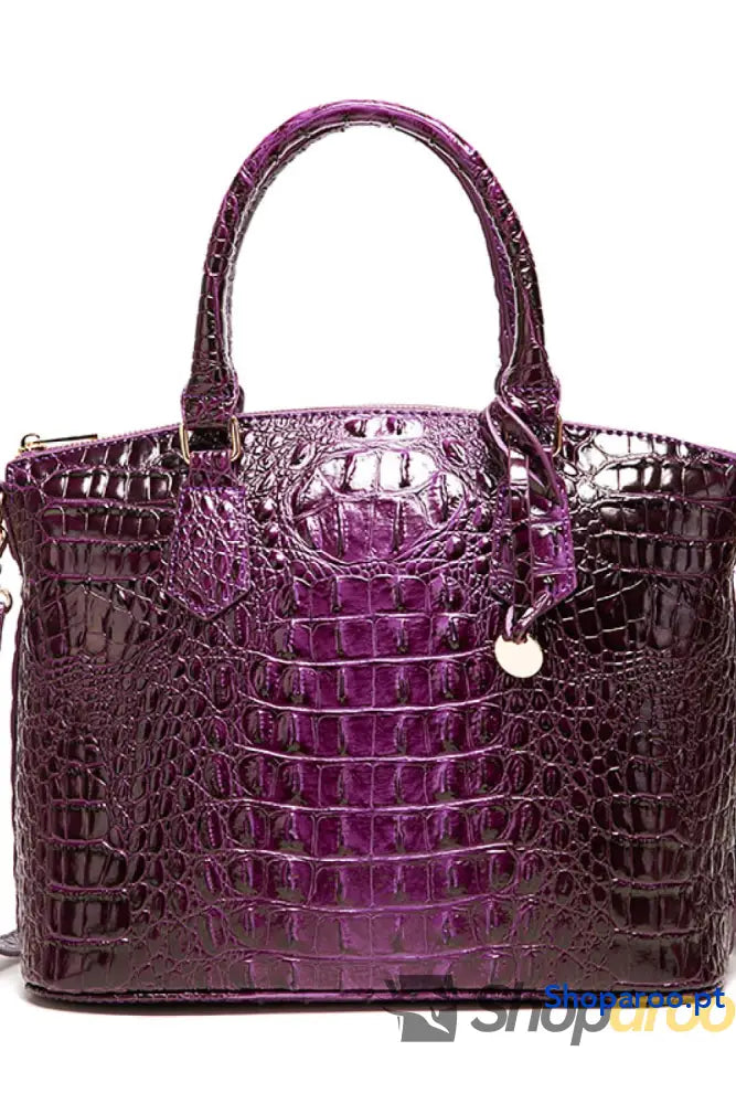 Bolsa média em pele PU com forro poliéster