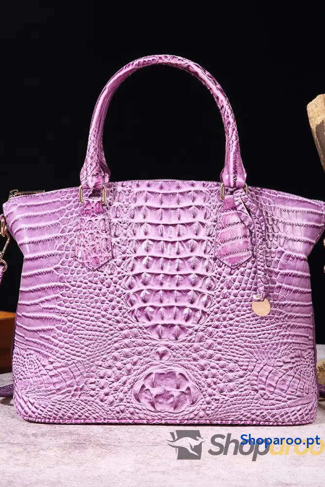 Bolsa média em pele PU com forro poliéster