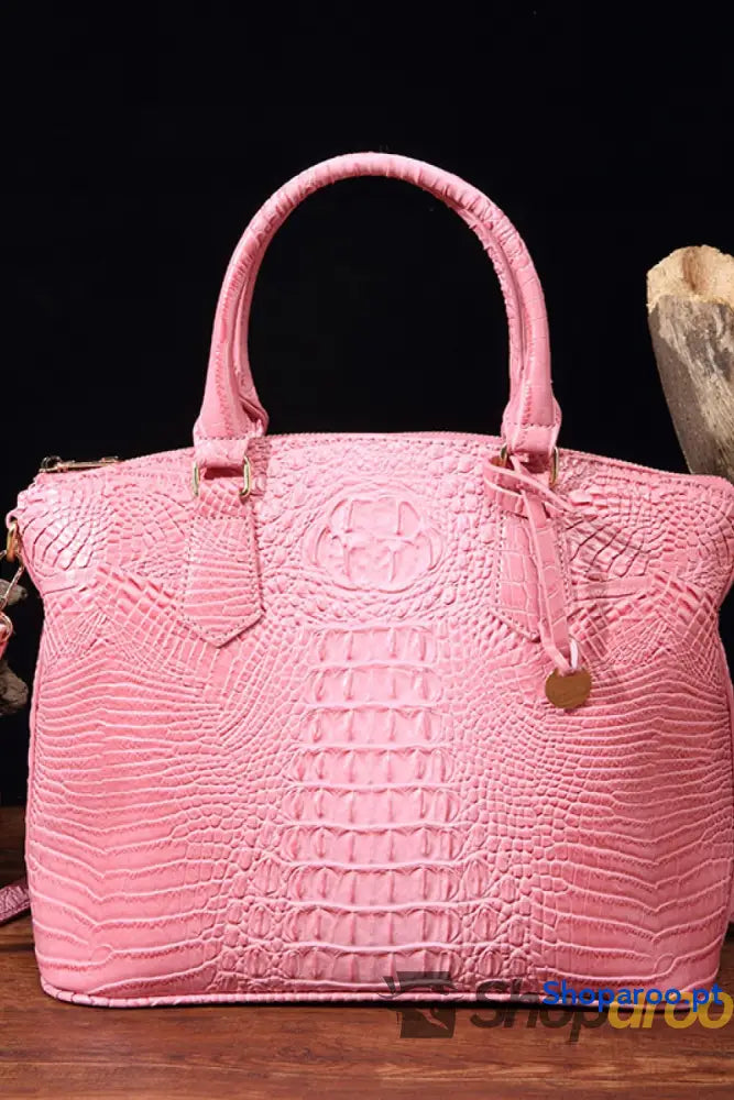 Bolsa média em pele PU com forro poliéster