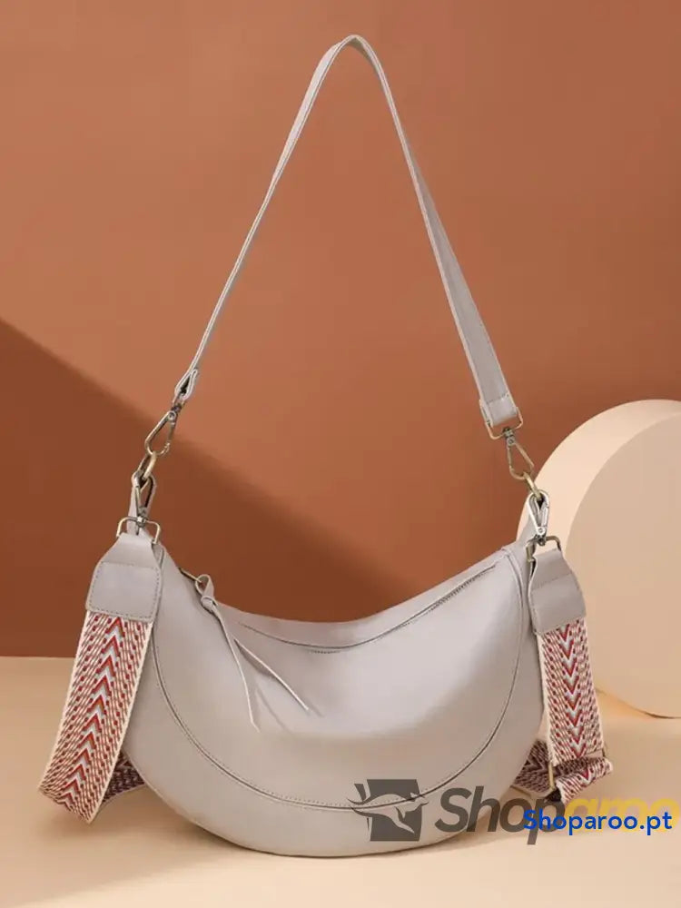 PU Leather Removable Strap Crossbody Bag