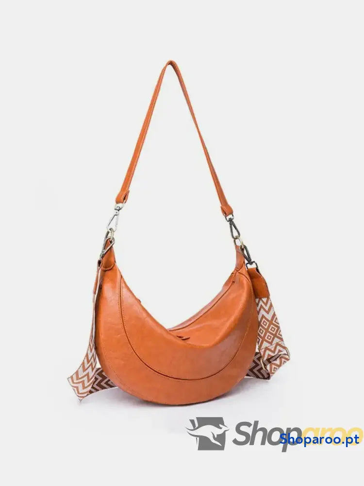 PU Leather Removable Strap Crossbody Bag