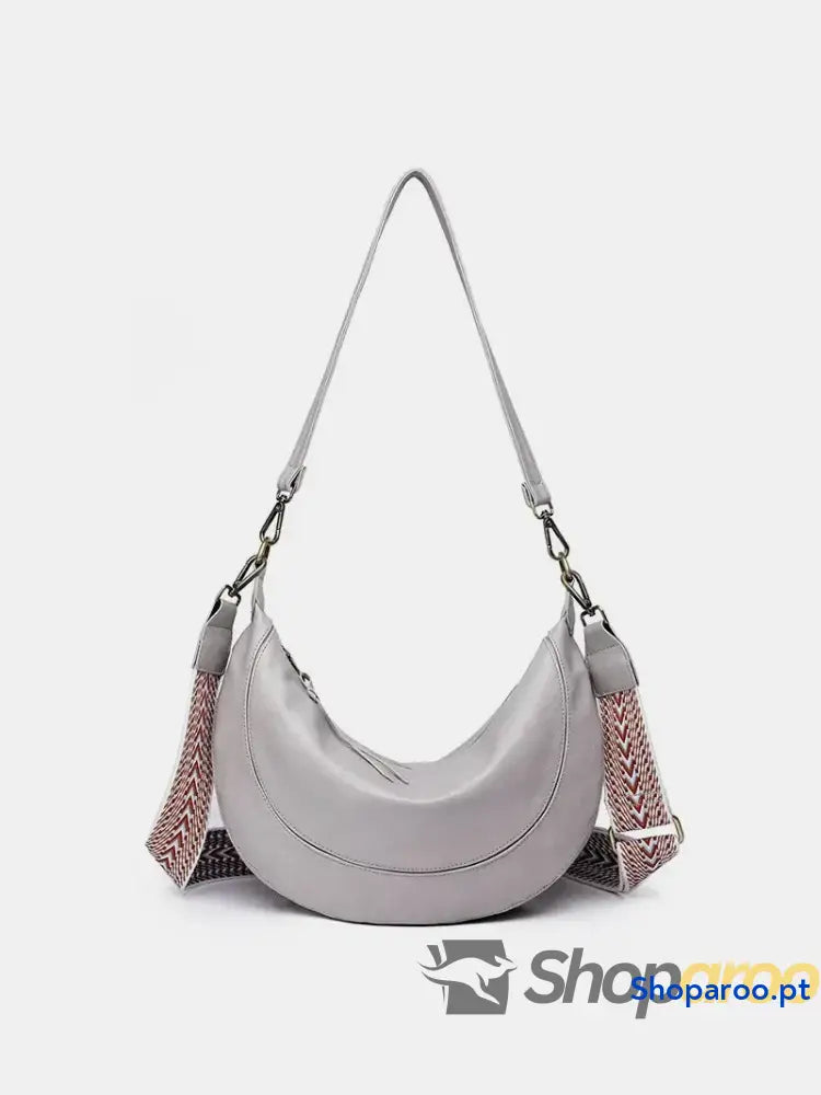 PU Leather Removable Strap Crossbody Bag