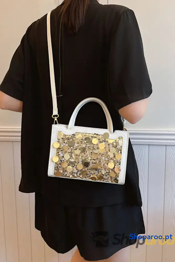 PU Leather Sequin Handbag