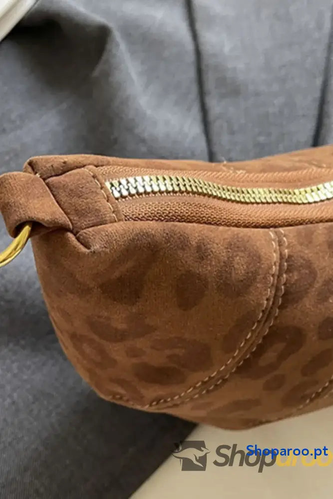PU Leather Strap Suede Shoulder Bag