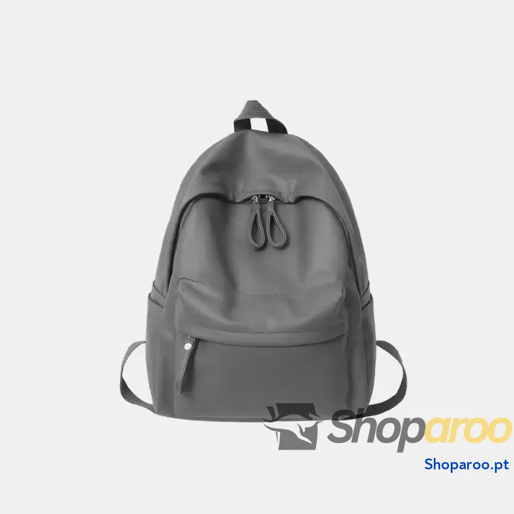 PU Leather Zip Backpack Bag