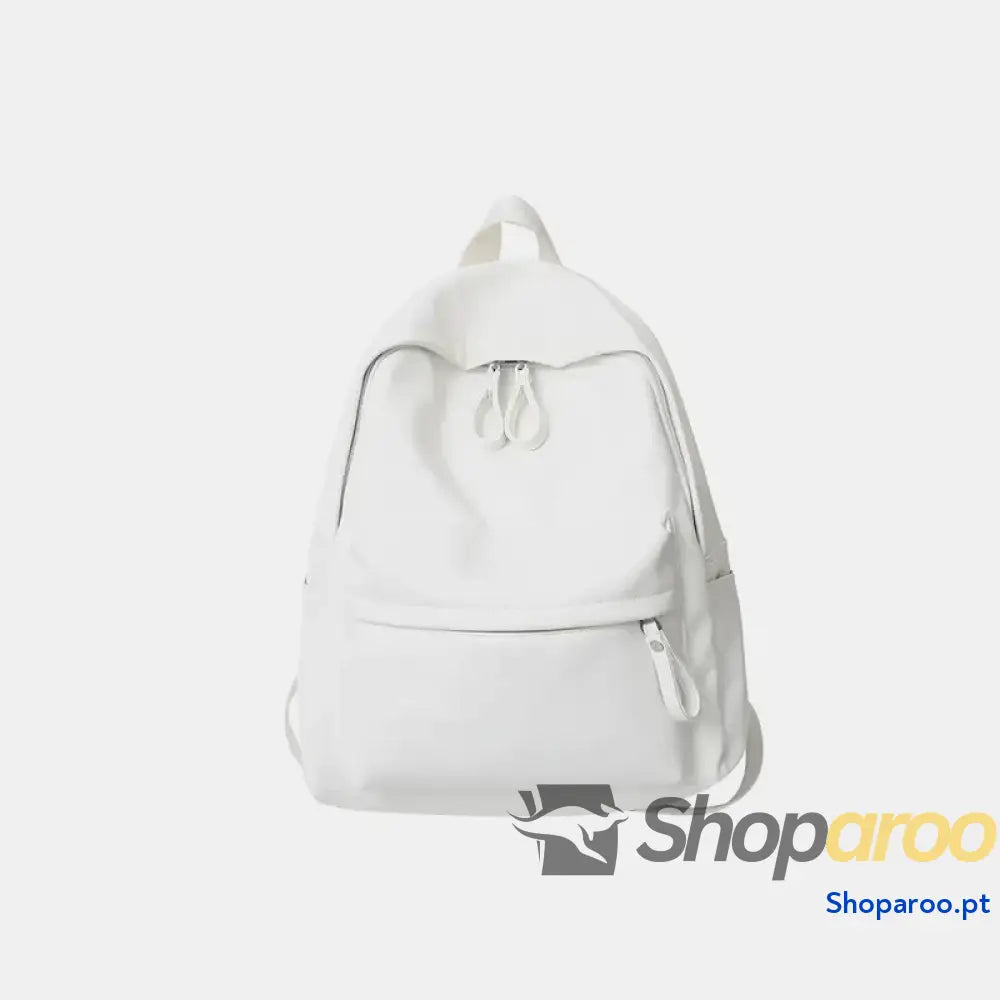 PU Leather Zip Backpack Bag